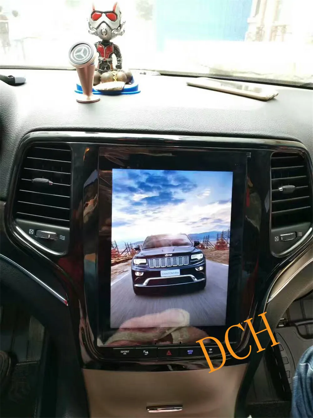 Автомобильный DVD плеер 10 4 дюйма в стиле Tesla Android 9 0 с GPS навигацией для Jeep Grand Cherokee 2012