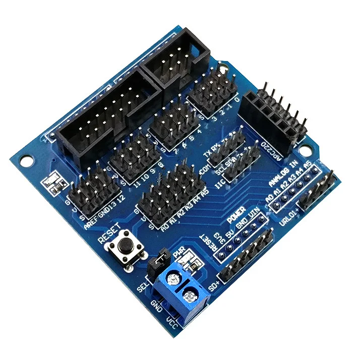 Щит датчика V5.0 плата расширения UNO MEGA R3 V5 Для Arduino электронные строительные блоки