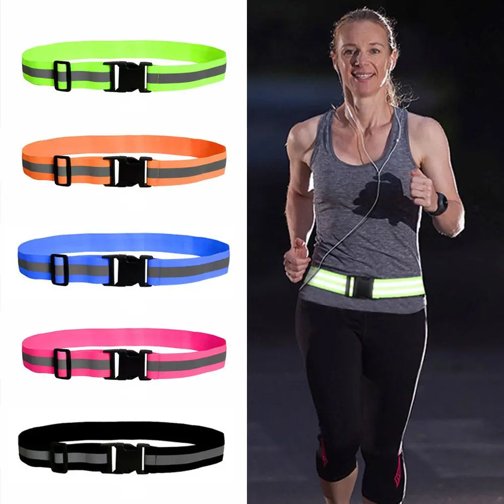 

Reflective Belt Adjustable Waist Strap High Visibility Safety Reflective Gear Belt Reflective for Cycling Dog Walking Running