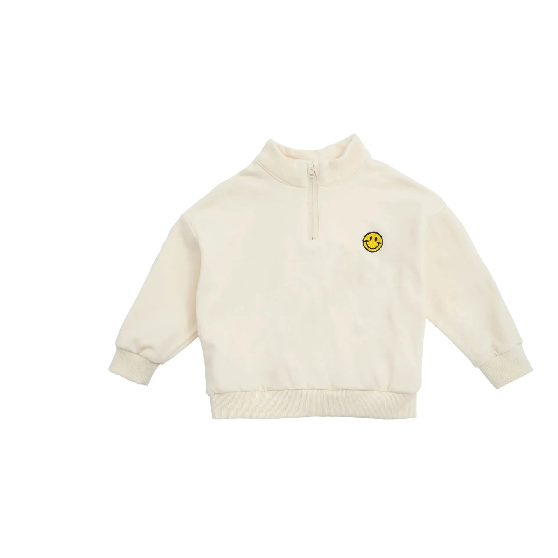 

Korean Children's Wear Sweater 2021 New Spring And Autumn Loose Baby Pullover Smile Face Embroidery