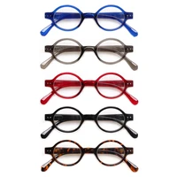 clasaga 5 pack spring hinge reading glasses men women retro round frame hd prescription diopter eyeglasses decorative eyewear