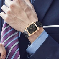 wwoor 2021 new top brand men luxury square fashion rose black watch waterproof quartz chronograph wristwatches relogio masculino