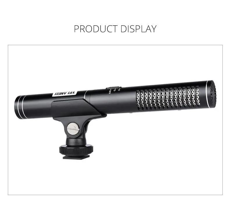 Профессиональный микрофон для интервью фотосъемки видеокамер Canon/Nikon/Sony DSLR