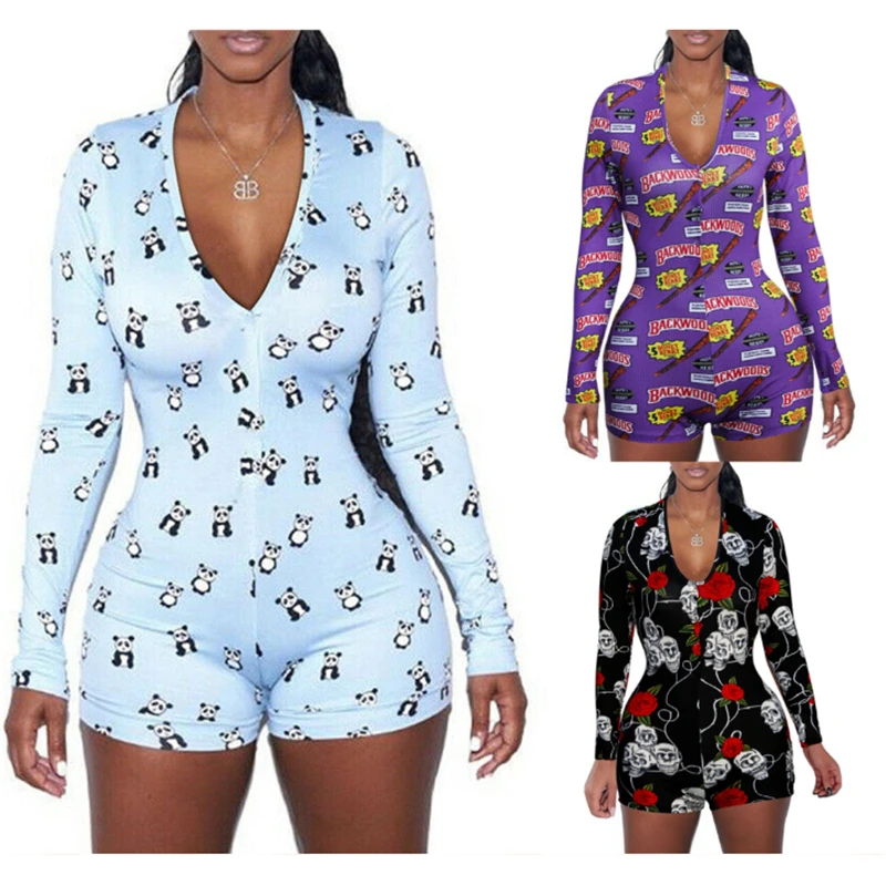 Женский Облегающий комбинезон с v образным вырезом боди на пуговицах шорты