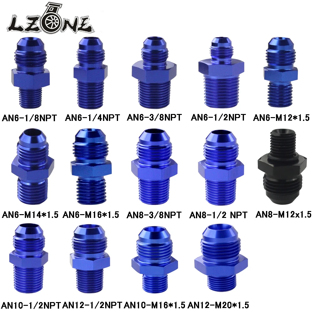 Прямой переходник с разъемом Male AN6 на 1/2 NPT 1/4 3/8NPT M10 * 1 5 M20 5|Подача и обработка