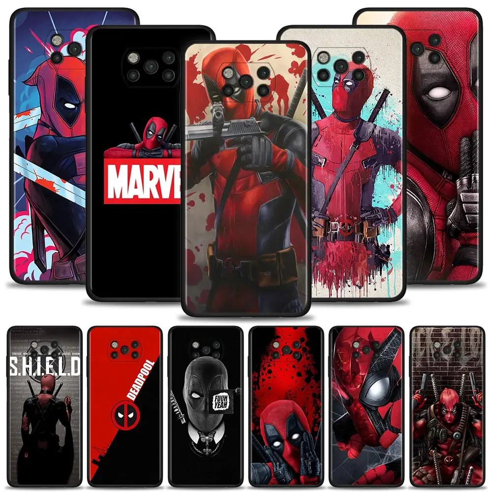 

Deadpool Marvel Phone Case For Xiaomi POCO X3 NFC X3 M3 Pro X3 F3 GT F1 Cover for Mi 11T 10T Pro 9T 11 Note 10 Lite Civi Fundas