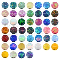 op01op74 opal loose beads flat base cabochon jewelry mixed synthetic created gemstones stone round multicolor opals