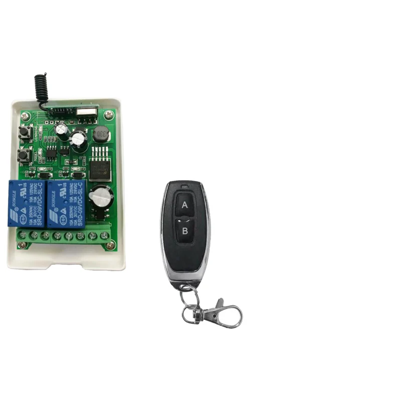 DC 12V 24V 36V 48V 10A реле 2CH RF беспроводной пульт дистанционного управления