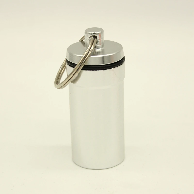 5 Шт. Кемпинг Мини Алюминий Водонепроницаемый Pill Box Хранения Уплотнения Открытый