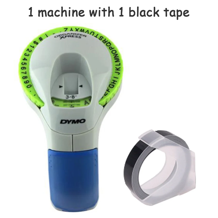 Dymo 12965 ручные принтеры этикеток dymo 1610 1540 motex c101 9 мм 3D тиснение ленты для Dymo Органайзер Xpress производители этикеток - Цвет: machine add 1 black