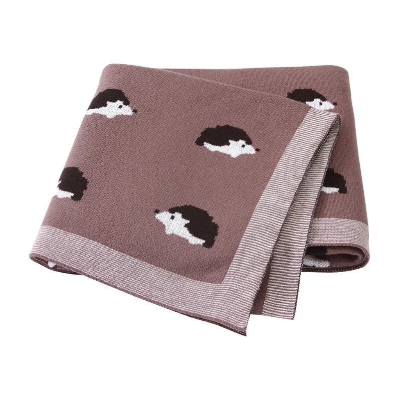 

Baby Blankets Newborn Swaddle Wrap Super Soft Toddler Kids Sofa Crib Blanket Infant Hedgehog Knitted Stroller Quilts