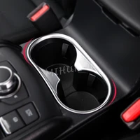 matte chrome cup holder surrounds cover for mazda cx 5 kf 2017 2018 2019 2020 2021 accessories