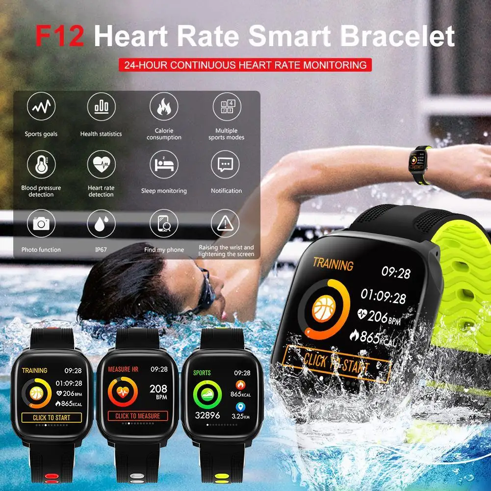 

Smart Watch Waterproof Smartwatch Heart Rate Monitor Blood Pressure Wristband Fitness Sports Bracelet For Women Men Smartband