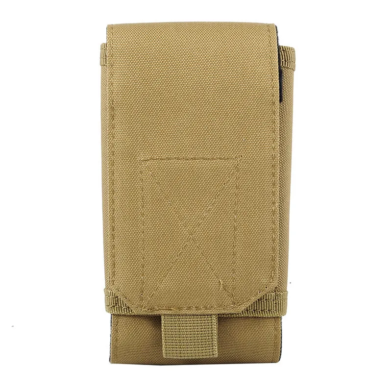 AIRSOFTPEAK Тактический поясный чехол телефона Molle 5.5 дюйма Чехол для мобильного телефона Военные сумки мобильных телефонов Сумки для аксессуаров - Цвет: Tan
