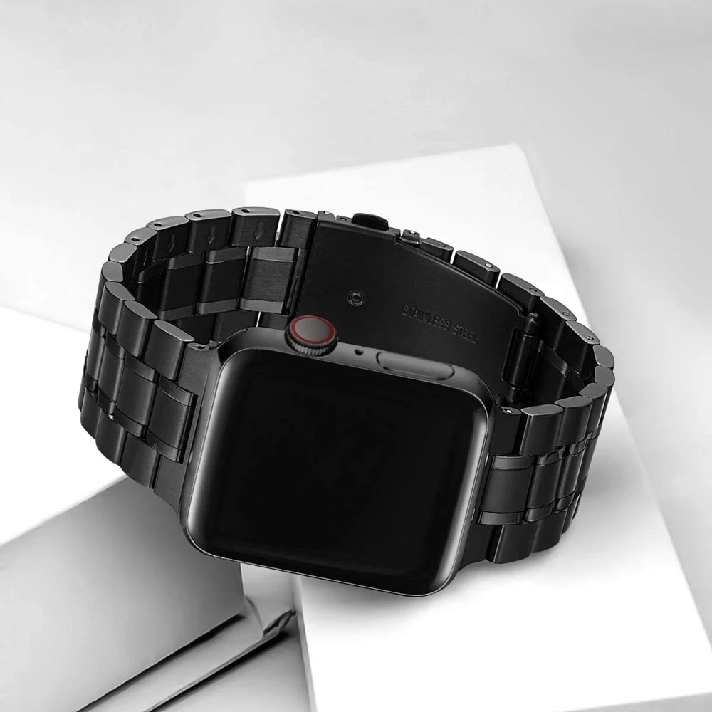 Ремешок из нержавеющей стали для Apple Watch 6 5 4 se обновленный браслет iWatch 3 38 мм 42 44 40