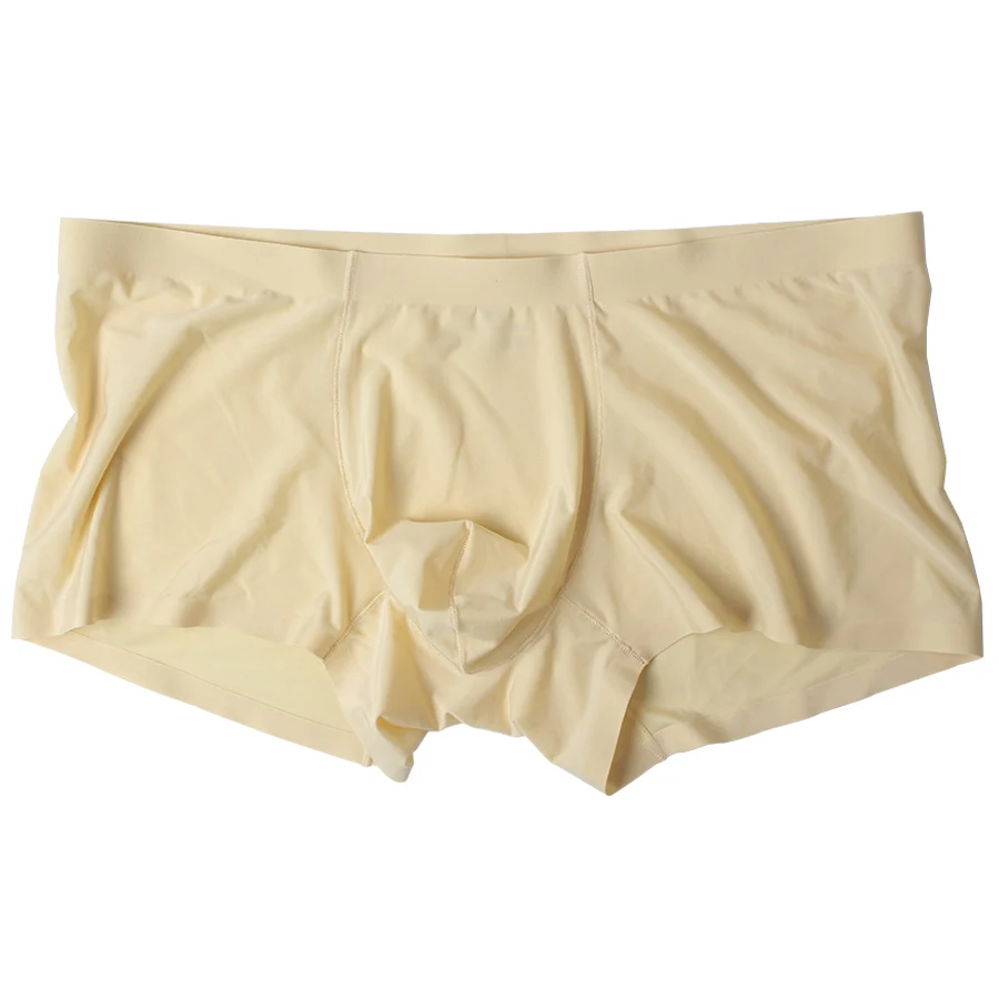 Бесшовные мужские боксеры мягкое Мужское нижнее белье Cueca Masculina боксеры спандекс 3D промежность боксеры нейлоновые трусы мужские шорты слипы 00806