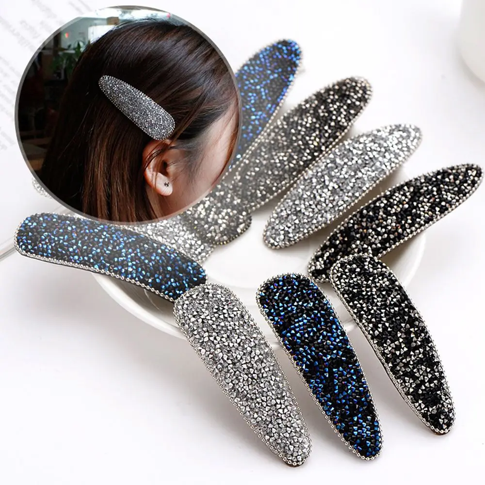 Женская заколка для волос прямоугольная Заколка-пряжка с кристаллами овальной