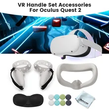 Kit de housse de protection VR pour Oculus Quest 2, coque de contrôleur tactile VR avec poignée de sangle, accessoires