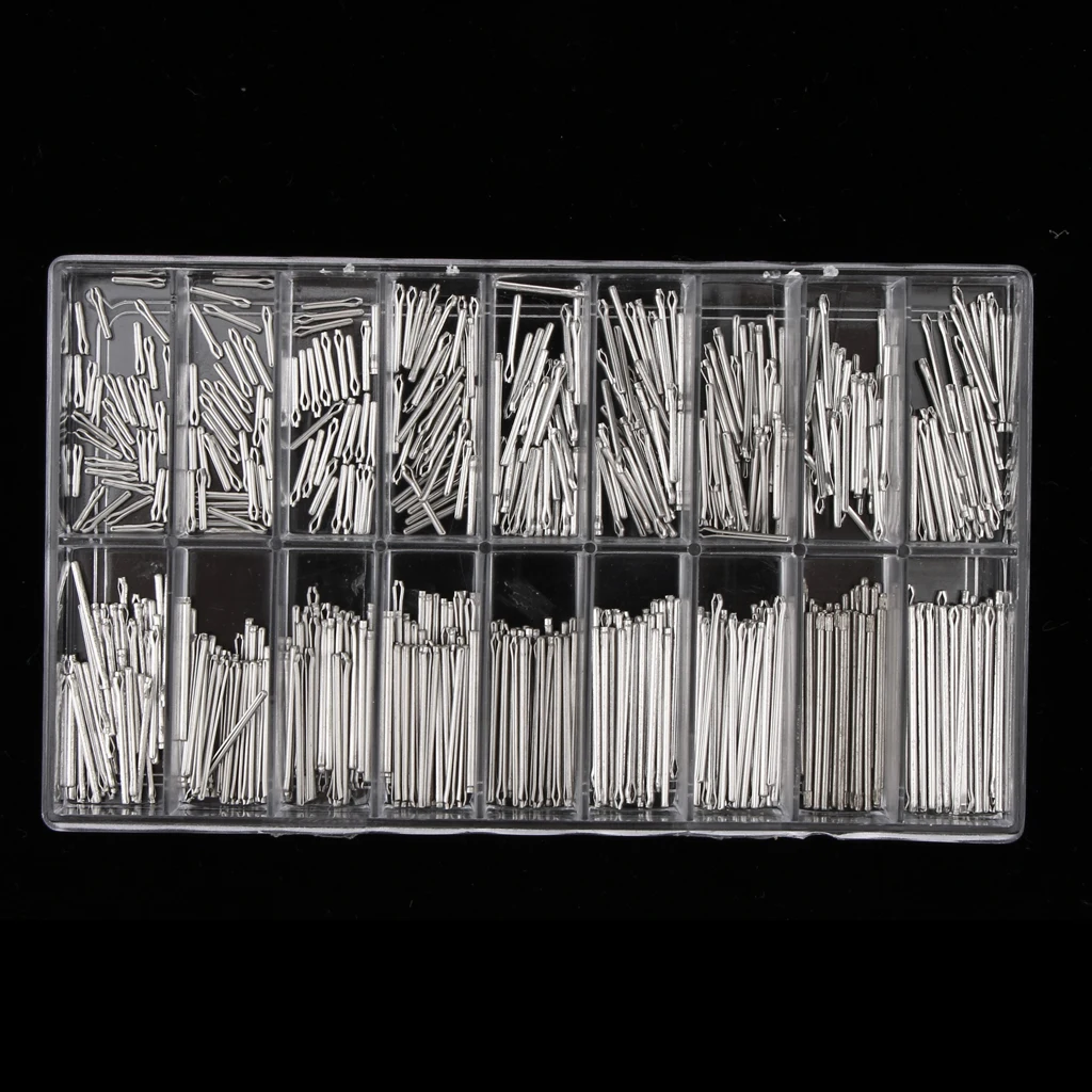 360pcs Watch Band Split Pins With Box Stainless Steel Bracelet Strap Link Cotter Bar Assortment Repair Tools | Наручные часы