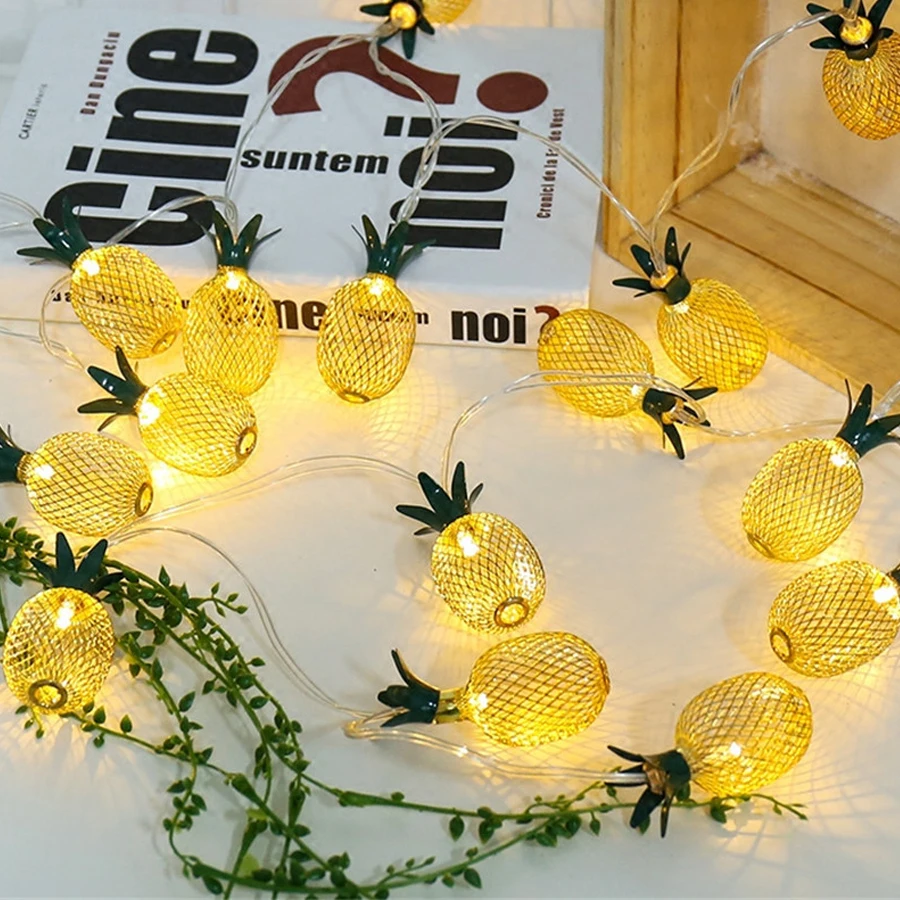 Thrisdar 3 м 20LED металлический Сказочный светильник в виде ананаса на батарейках