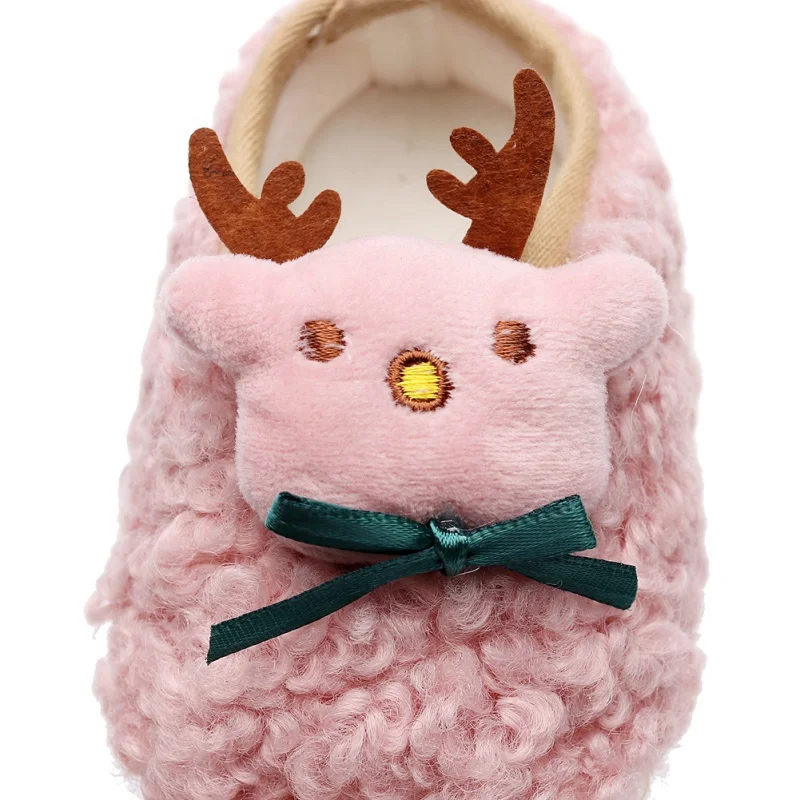 

Baby Boy Girl Cartoon Christmas Warm Cotton Shoes Children Plush Boots Infant Casual Toddler Shoes