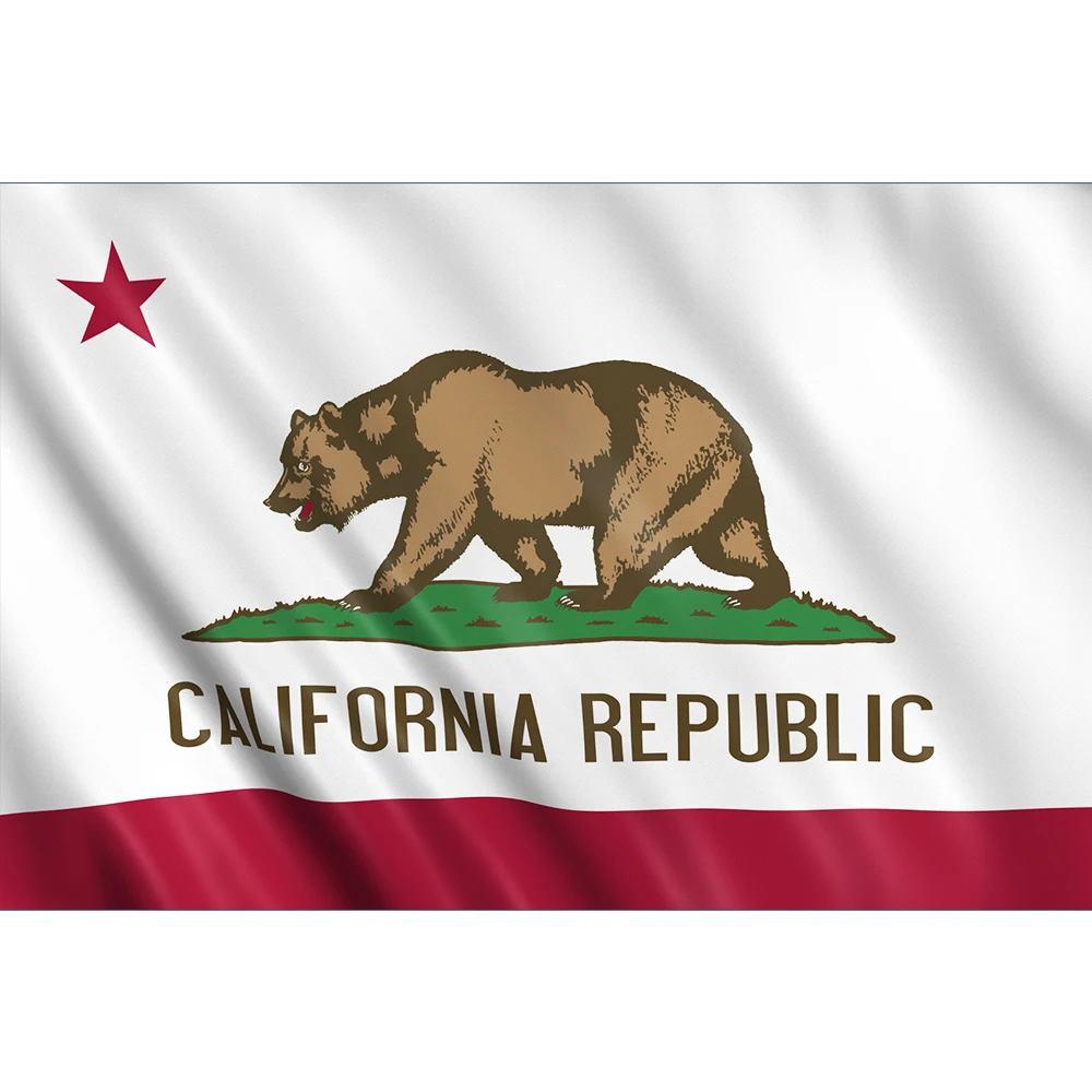 

Hot Sale California State Bendera 3x5FT Banner 100D 150X90CM Polyester Kuningan Grommet Kustom Bendera