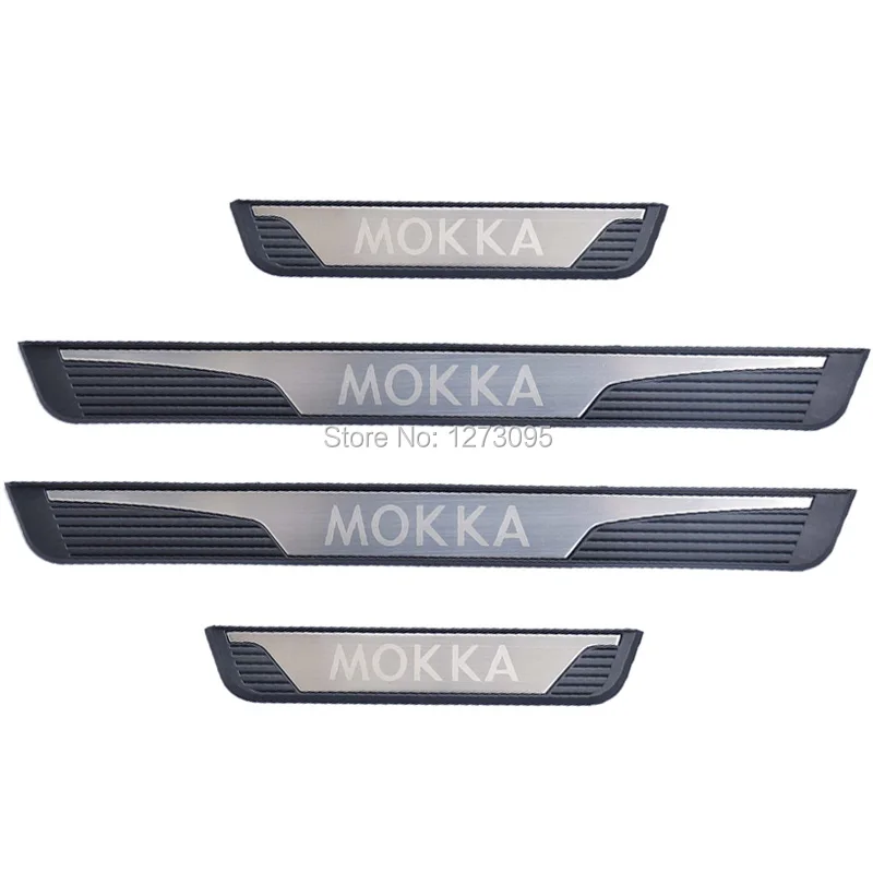 Для Vauxhall Opel Mokka X 2013- Нержавеющая Накладка на дверной порог защита педали Накладка аксессуары для стайлинга автомобилей