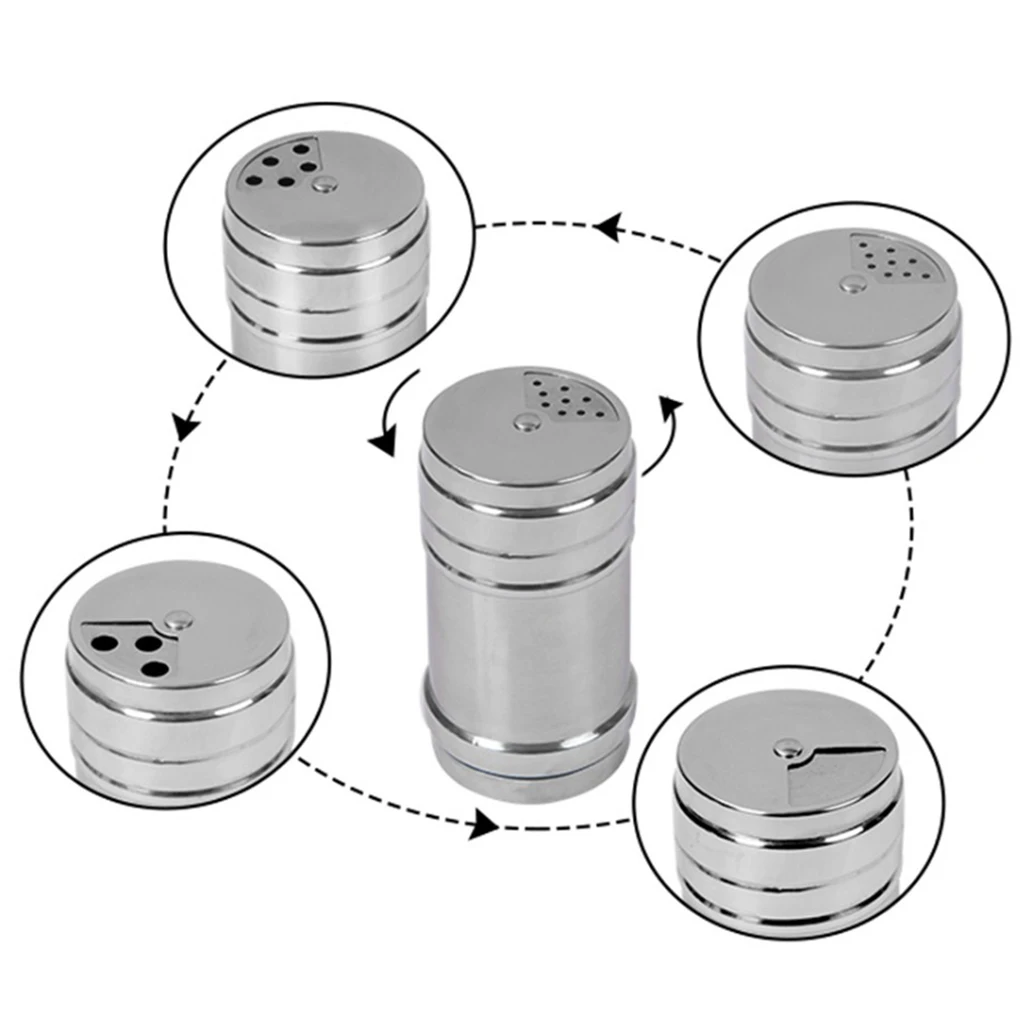 Банка для специй из нержавеющей стали шейкер соли сахара перца бутылка приправ