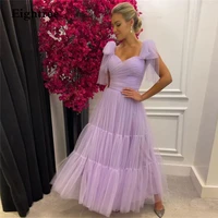 eightree lavender sleeveless short evening dresses prom dress spaghetti sweetheart formal party gown vestidos de fiesta de noche