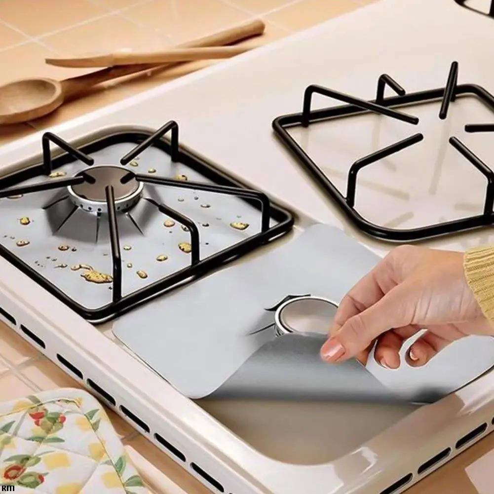 

1/4PCs Stove Protector Cover Liner Gas Stove Protector Gas Stove Stovetop Burner