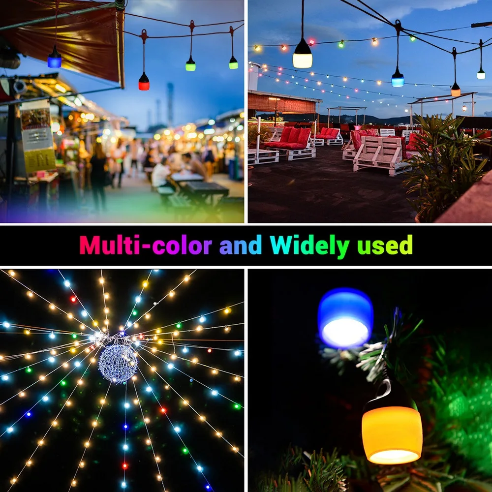 

Patio Light String IP65 Waterproof Outdoor Decoration Garden Christmas Light String Led Bulb Light String Garden Decoration