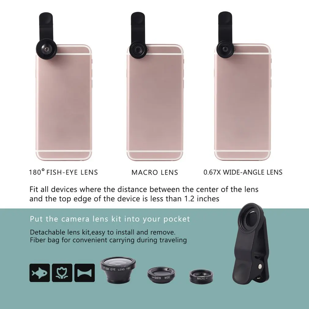 Широкоугольный макро объектив рыбий глаз камера комплекты мобильный телефон для