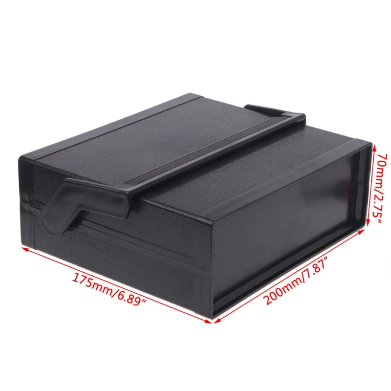 

Waterproof Plastic Electronic Enclosure Project Box Black 200x175x70mm 652A
