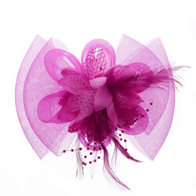 Женская Вуалетка перо заколка для волос невесты свадебный головной убор большая