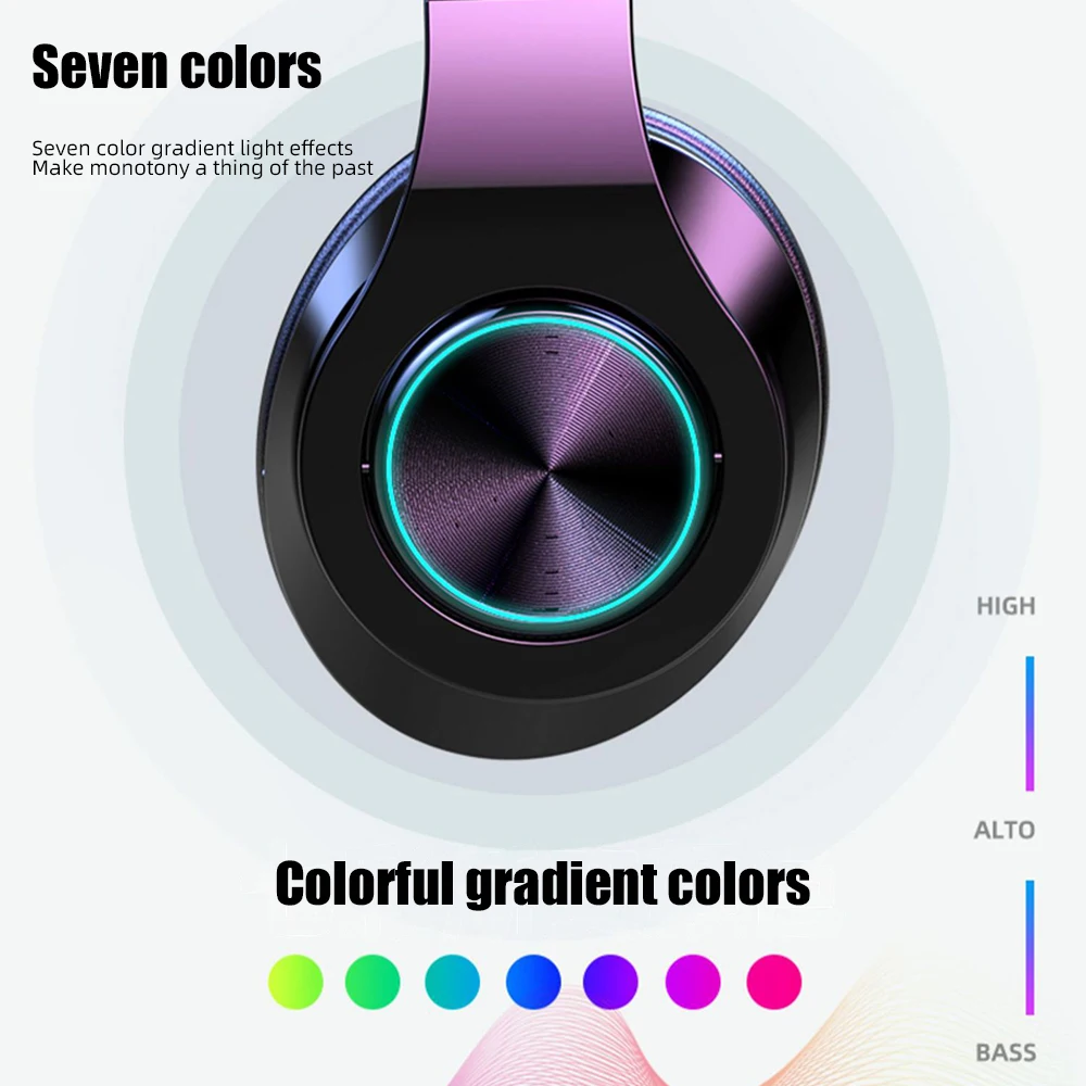 ! ACCEZZ наушники Беспроводная Bluetooth гарнитура складные HIFI стерео звук с микрофоном