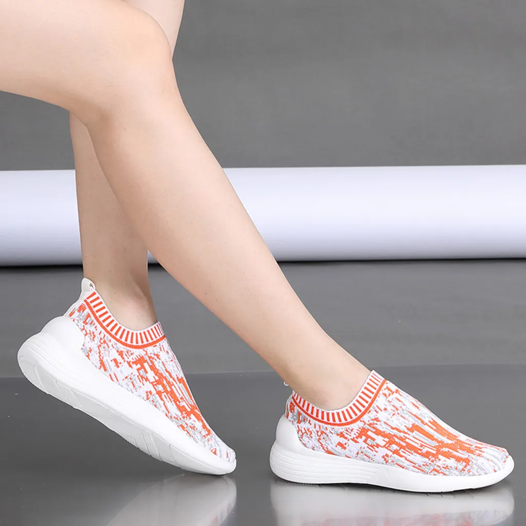 Женские кроссовки Модные Повседневные Дышащие легкие спортивные без застежки
