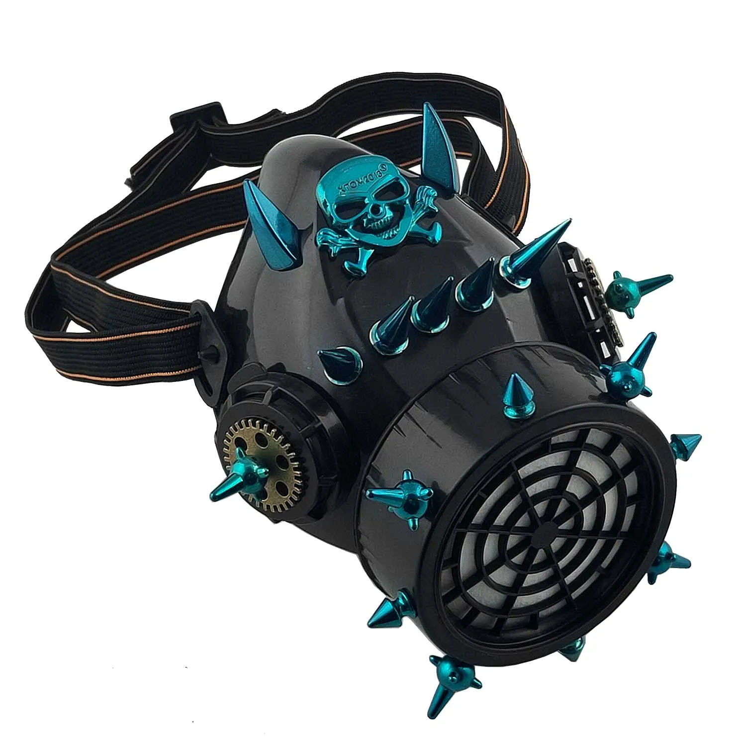 Steampunk Rivet Gas Mask with Goggles Death Helmet for Halloween Costume | Masks &amp Eyewear