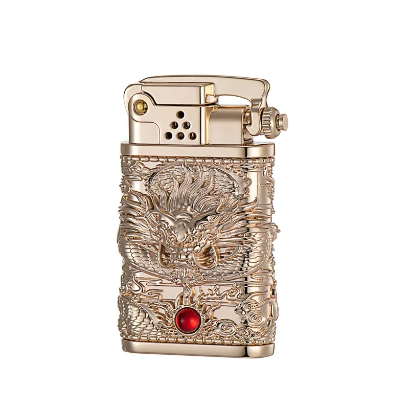 

Encendedores Creativos Brass Kerosene Lighter Windproof Briquets Et Accessoires Fumeurs Gasoline Vintafe Lighter Outdoor