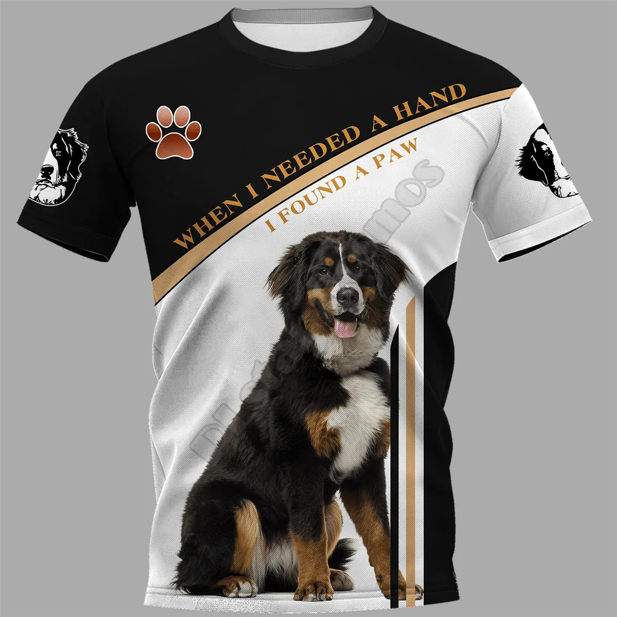 Футболки Bernese Mountain Dog с 3D принтом для мужчин и женщин летние повседневные футболки