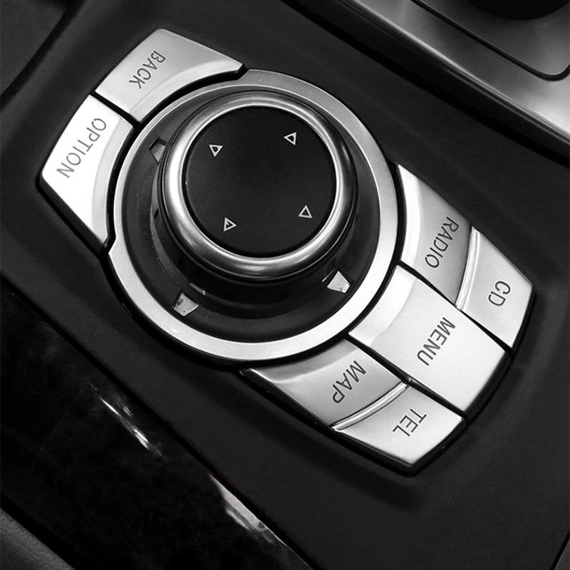 Декоративная наклейка на кнопки интерьера автомобиля For BMW X5 X6 E70 E71 из хромированного ABS