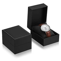 40hot dustproof faux leather watch storage box jewelry display case organizer gift