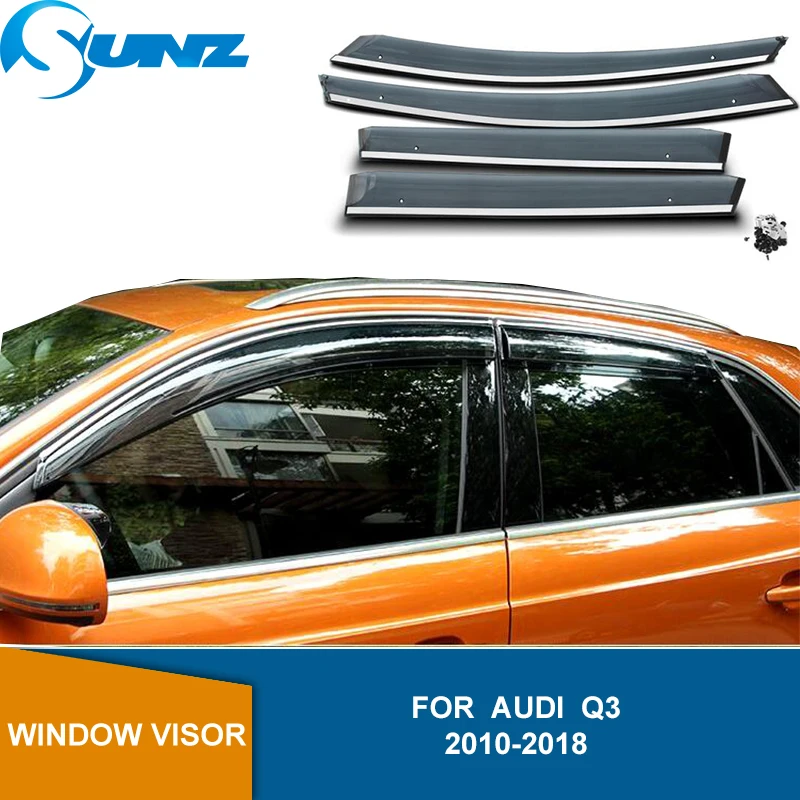 

Side Window Deflectors For Audi Q3 2010 2011 2012 2013 2014 2015 2016 2017 2018 Window Shield Cover Rain Window Visor SUNZ