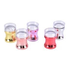 Зеркальный металлический набор штампов для ногтей, Прозрачная силиконовая головка, маникюрный скребок, полировка, шаблон для переноса изображений наборов с крышкой для дизайна ногтей, штамповая пластина