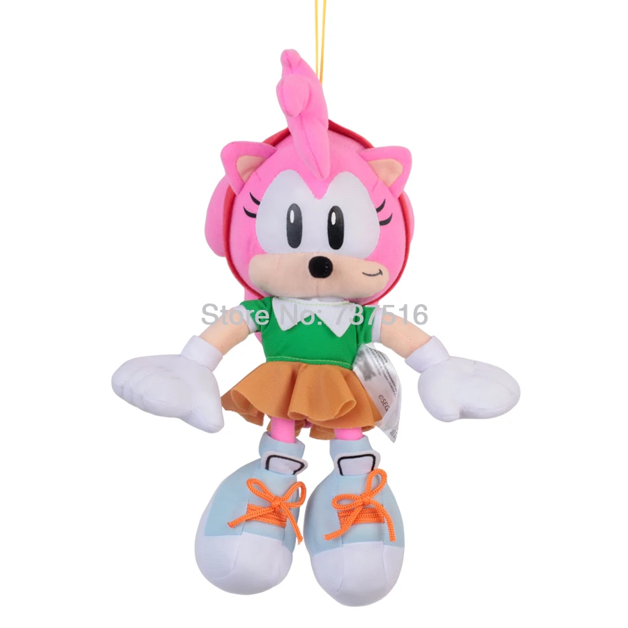 Новая серия форма большая черная тень Amy Rose Серебряный Ежик Мягкая Кукла Плюшевая Justice Flight Silva Мягкая Игрушка Животные 11-20 дюймов