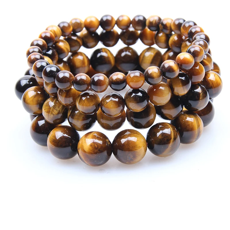 

High Quality 6mm 8mm 10mm Tiger Eyes Natural Beaded Bracelet Prayer Female Pulseira Bracelsts & Bangles Man Women Yoga Jewelry