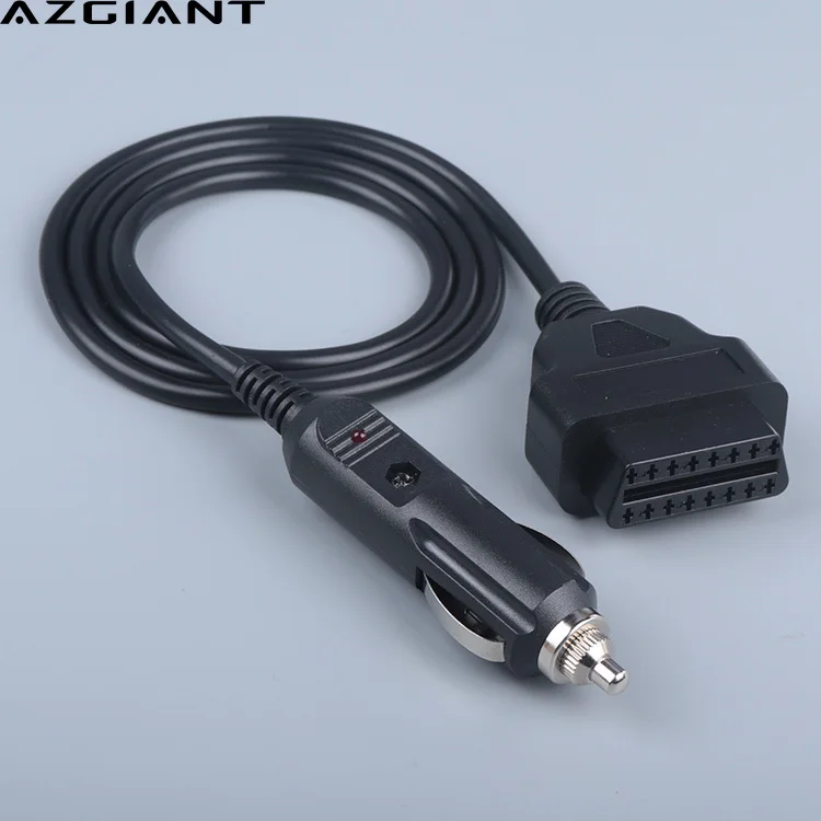 

1 meter Cigarette lighter to OBD-II female head car charging line cable obd2 OBDII 16pin car charger