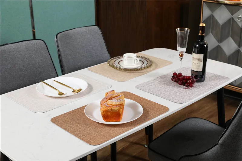 

6 шт./лот Толстая Водонепроницаемая Нескользящая изоляционная Подставка под столовые приборы набор для домашней кухни и ресторана коврик OK ...