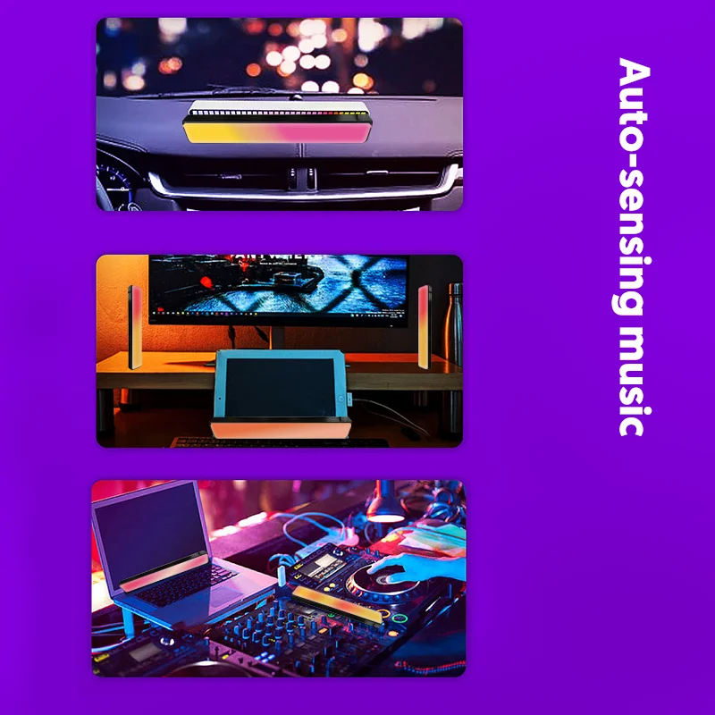 Умный Ночной светильник музыкальная подсветильник ка RGB с управлением звуком