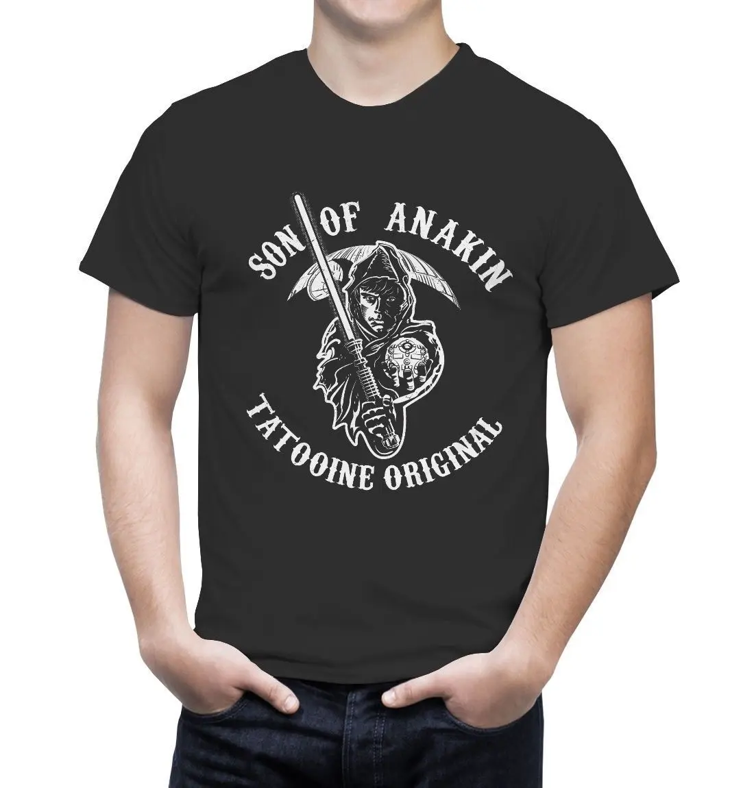 Son Of Anakin Tatooine Оригинальная футболка в стиле Люка Скайуокера редвуда Удобная с