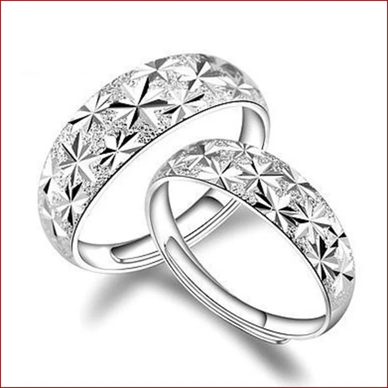 

Couples Lover Gypsophila Opening Rings Wedding Party Ring